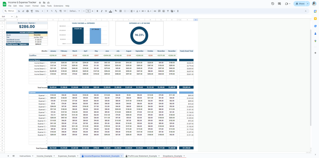 Income & Expense Statement 2